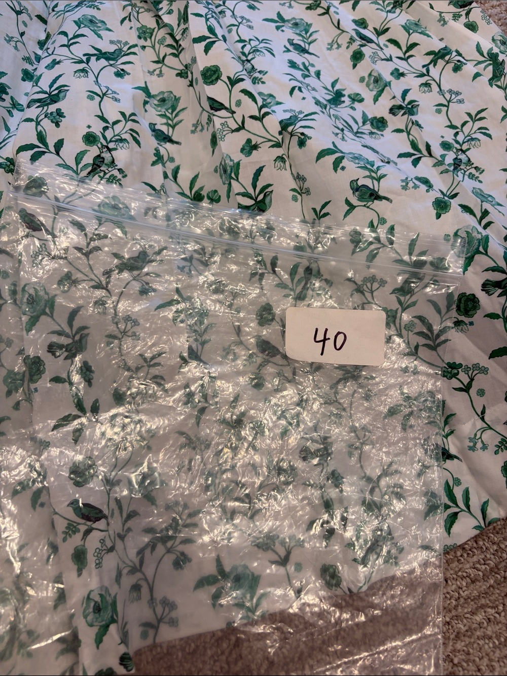 HILL HOUSE HOME X LA COQUETA Women's Green Bird Floral Matilda Dress Size S - Picture 14 of 14